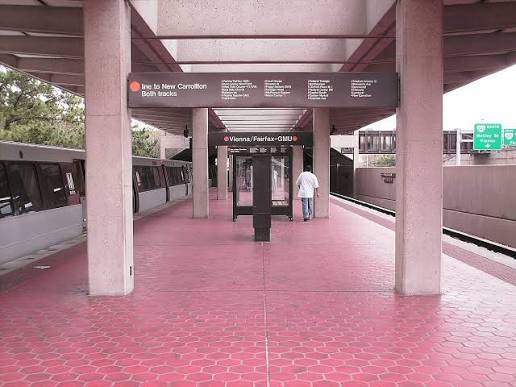 D.C. metro Vienna station platform
