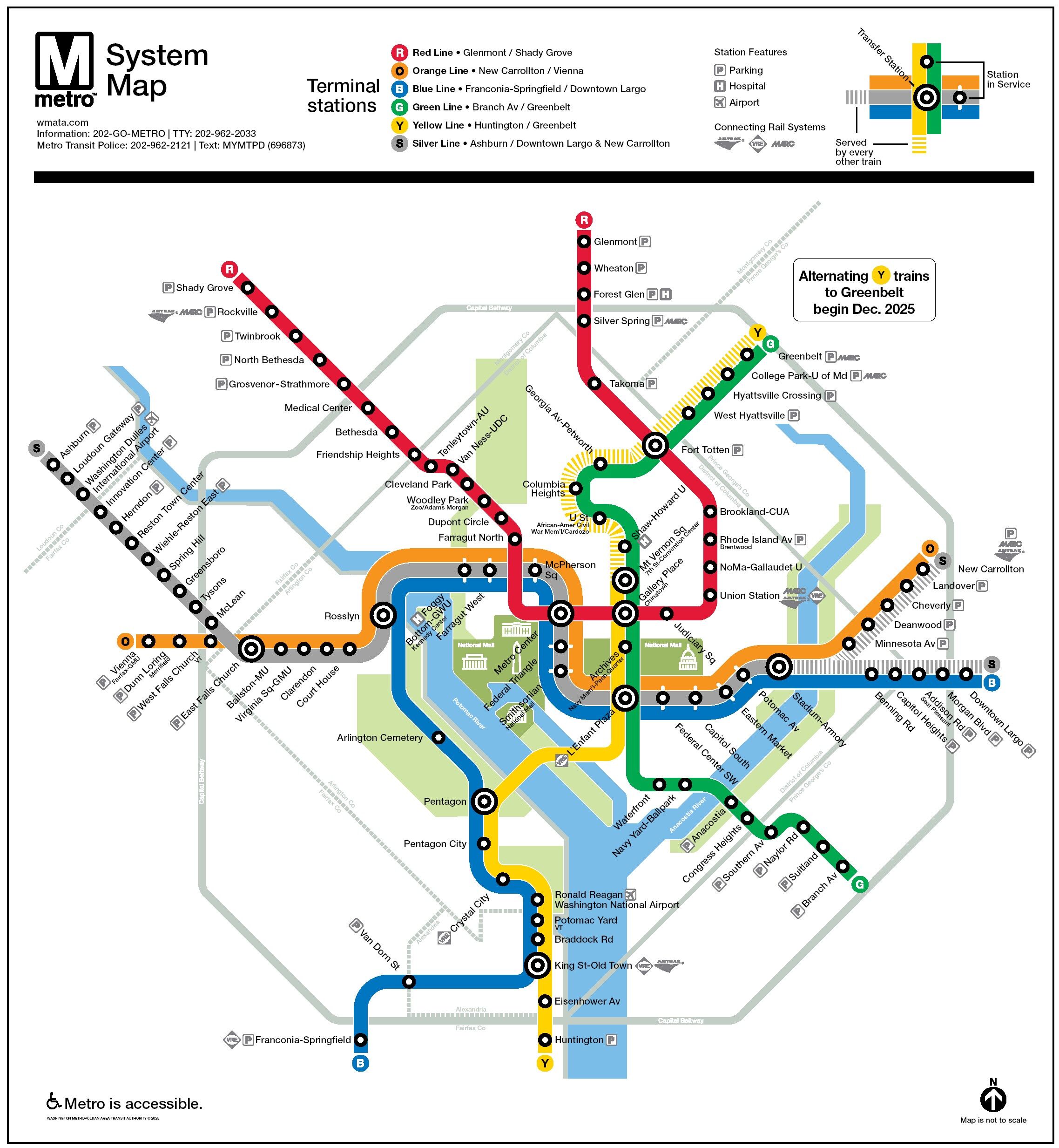 D.C. metro system map