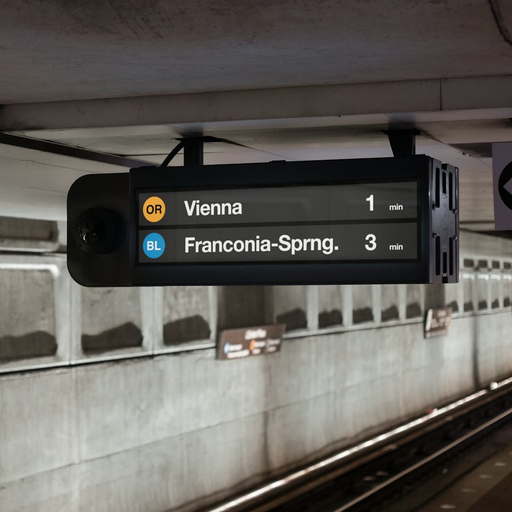 fully digital D.C. metro departure sign